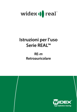 Istruzioni per l`uso Serie REAL&trade;