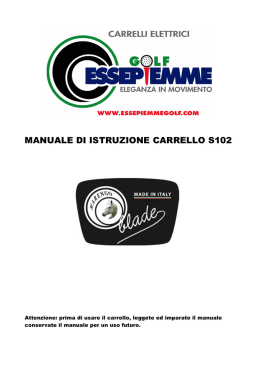 MANUALE DI ISTRUZIONE CARRELLO S102