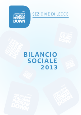 4 Bilancio Sociale 2013 - AIPD - Associazione Italiana Persone