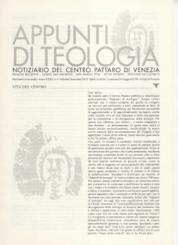 Visualizza il n. 4 del 2010 - Centro di studi teologici Germano Pattaro