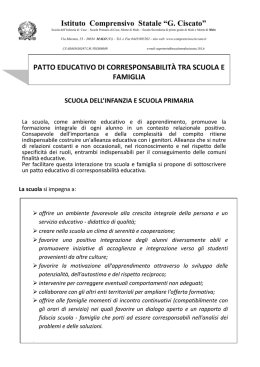 Patto di corresponsabilit&agrave;