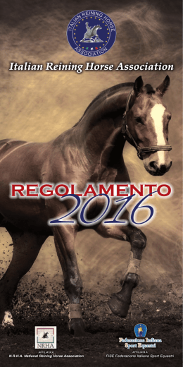 REGOLAMENTO - ACCR - Associazione Campana Cavallo Reining