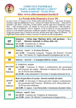cp 160207 - Comunit&agrave; Pastorale Maria Madre presso la Croce