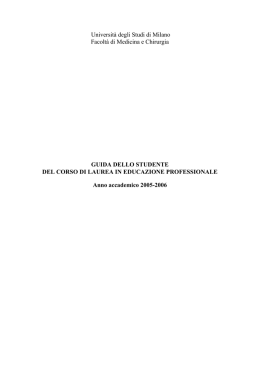 Universit degli Studi di Milano - Studenti