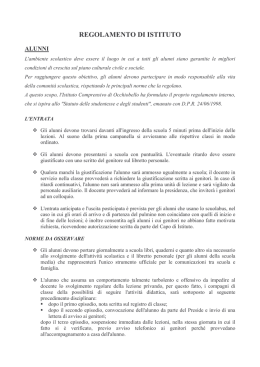 regolamento di istituto - Istituto comprensivo di Occhiobello