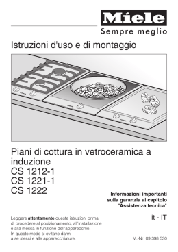 Istruzioni d`uso e di montaggio Piani di cottura in