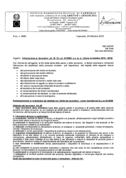 INFORMAZIONE AGLI STUDENTI - Istituto Comprensivo Statale