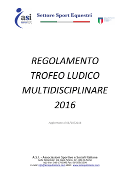 regolamento trofeo ludico multidisciplinare 2016