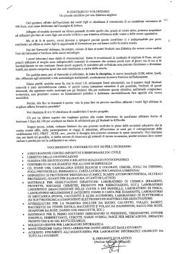 Il CONTRIBUTO VOLONTARIO Un piccolo sacriﬁcio per una
