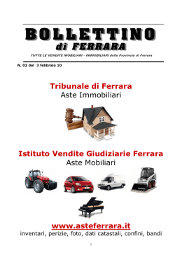 Tribunale di Ferrara Aste Immobiliari Istituto Vendite Giudiziarie