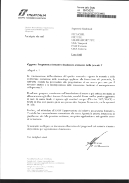 Programma formativo ﬁnalizzato al rilascio della patente F