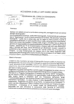 SCENOGRAFIA - Prof.ssa Di Lorenzo