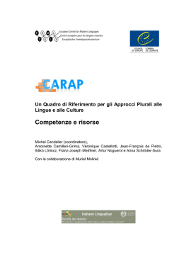 Un Quadro di Riferimento per gli Approcci Plurali alle Lingue