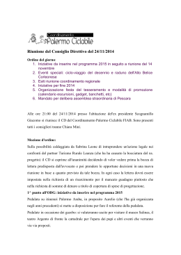 Verbale 24/11/2014 - Coordinamento Palermo Ciclabile