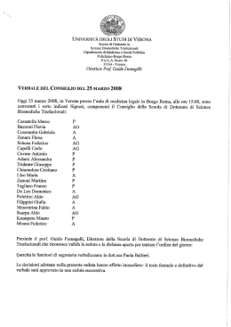 Verbale della Scuola - 25 marzo 2008