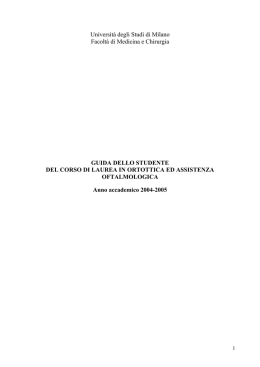 Universit degli Studi di Milano - Studenti