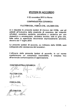 ipotesi di accordo - Confindustria Vicenza