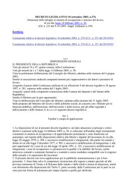 DECRETO LEGISLATIVO 10 settembre 2003