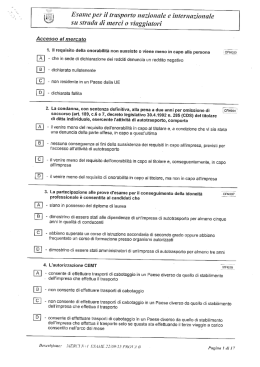 Esame per il trasporto nazionale e internazionale