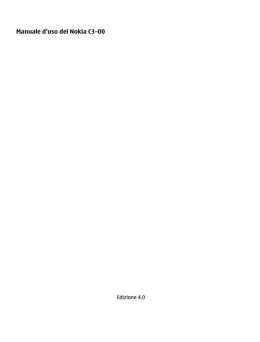 Manuale d`uso del Nokia C3&ndash;00