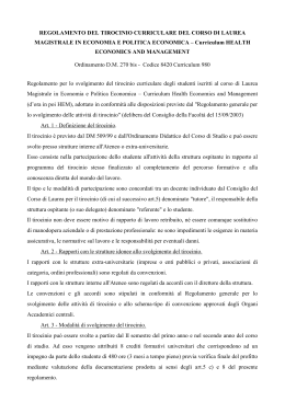 corso di laurea in economia e finanza