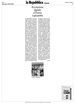 Rivoluzione digitale a Firenze gi   partita