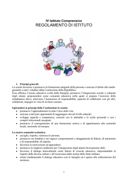 regolamento di istituto - 4° ISTITUTO COMPRENSIVO – Padova