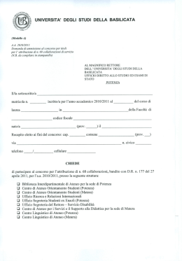 universita` degli studi della basilicata