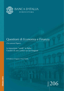 Questioni di Economia e Finanza