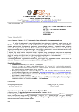 Laboratorio di Arte relazionale in alternanza scuola