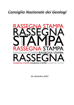 Rassegna Stampa – 1 settembre 2015