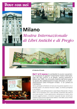 Dove con noi Milano - Libri Antichi e di Pregio a Milano Libri Antichi