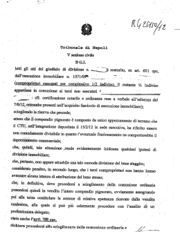 Ordinanza - Assoincanti Napoli