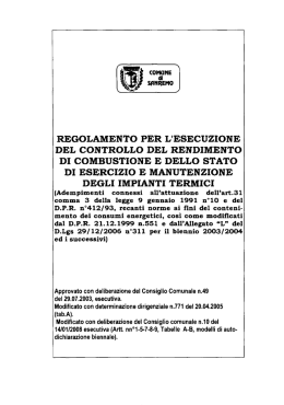 Impianti termici - Comune di Sanremo