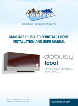 manuale d`uso ed d`installazione installation and user