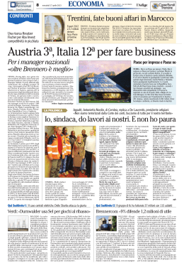 Austria 3ª, Italia 12ª per fare business