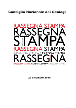 Rassegna Stampa 29 dicembre 2015