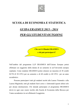 la Guida Erasmus Outgoing - Scuola di Economia e Statistica