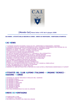 sezioni &ndash; corsi brevi di montagna