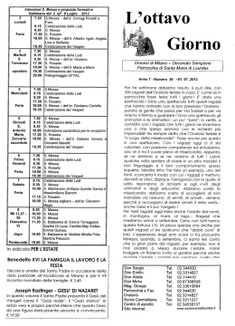 1 luglio 2012 - Parrocchia Santa maria di Lourdes