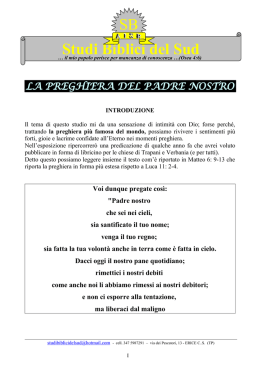 L_12 La preghiera del Padre nostro