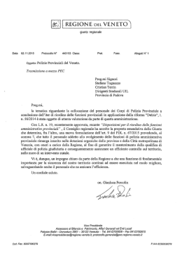 regione del veneto polizie provinciali del veneto