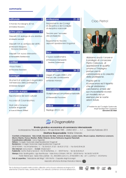 Il Doganalista n. 6 - Consiglio Nazionale Spedizionieri Doganali