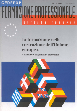 Rivista Europea Formazione Professionale 3/1994