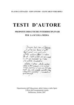 testi d`autore - Cantone Ticino