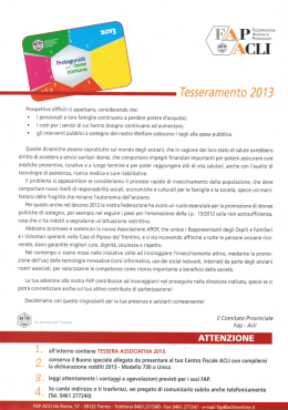 Vedi Allegato - ACLI Trentine