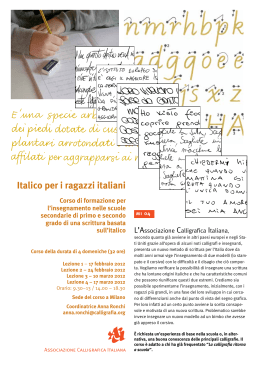 scarica il volantino - Associazione Calligrafica Italiana