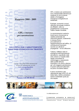Rapporto 2008 - 2009 GPL e metano per autotrazione