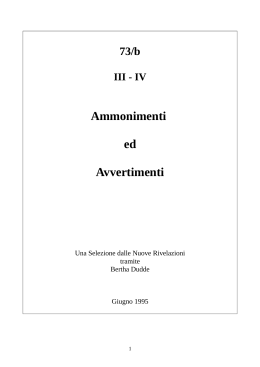 BD073-b AMMONIMENTI ED AVVERTIMENTI III