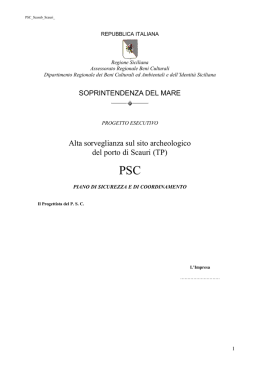 piano di sicurezza - Regione Siciliana